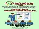 INVITACIÓN A LA AUDIENCIA PÚBLICA DE RENDICIÓN DE CUENTAS EN EL MUNICIPIO DE GIGANTE