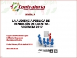 INVITACIÓN RENDICIÓN DE CUENTAS VIGENCIA 2017